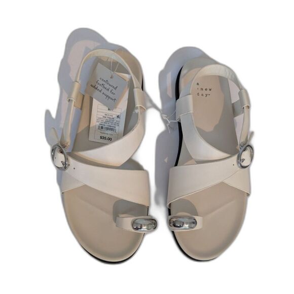 Women's Penelope Toe Ring Footbed Sandals -A New Day- Bone Size Various - Picture 5 of 7